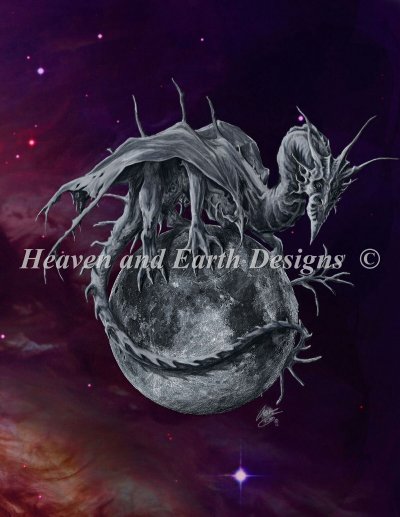 Diamond Painting Canvas - Mini Moon Dragon - Click Image to Close
